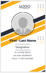 Volunteer ID card template