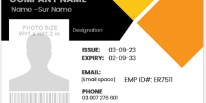 Employee ID card template