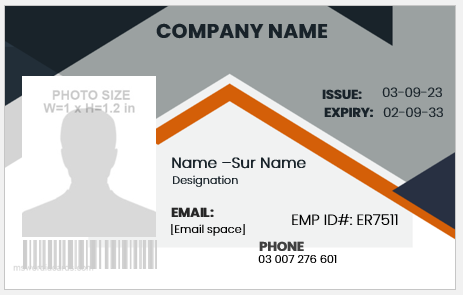 Employee ID card template