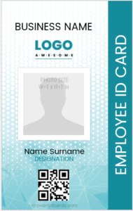 Vertical Design Employee ID Badge