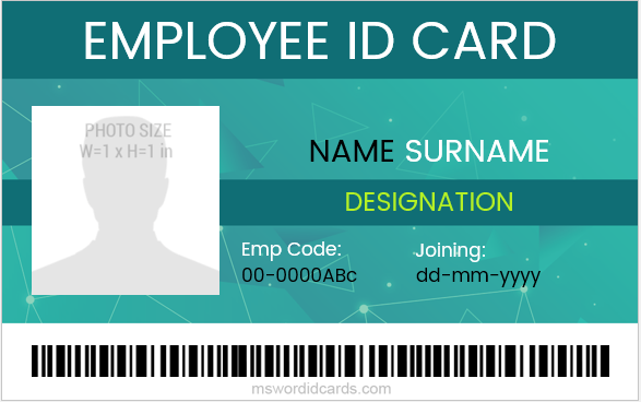 Employee ID Card Sample