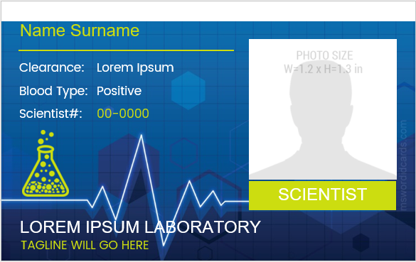 Laboratory ID Card Template
