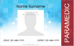 5 MS Word Paramedic Staff ID Badge Templates | Download Edit