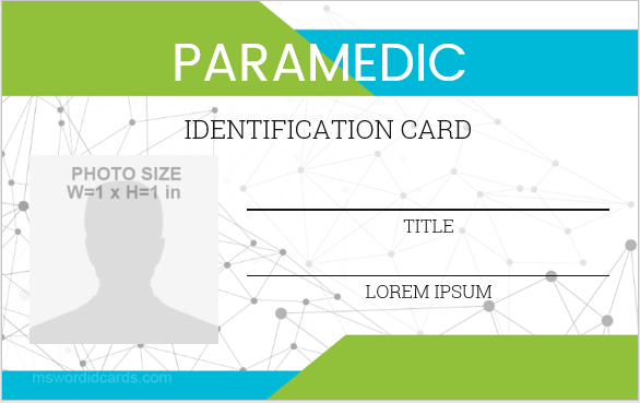 Paramedic staff id badge