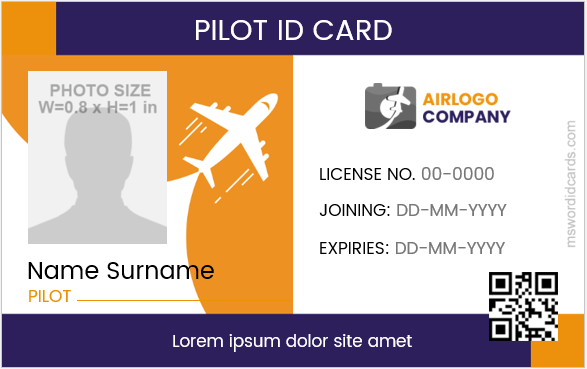 Pilot ID Badge Sample