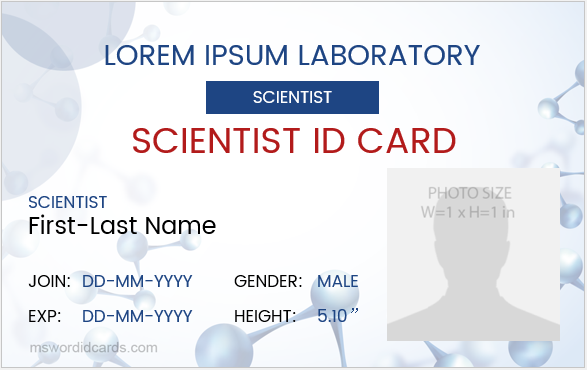 Scientist ID Badge Sample