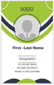 Vertical blank ID card template