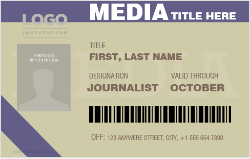 Media pass template