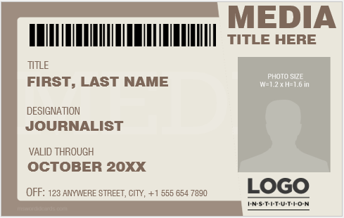 Media pass template