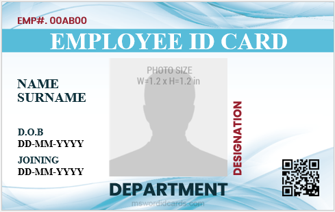 Employee id card template