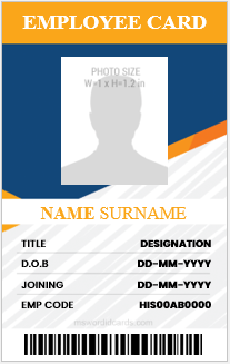 Company employee id card