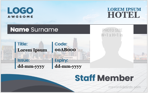Staff ID Badge Template