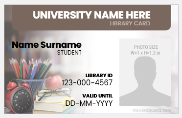 library id card form