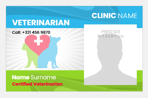 Veterinary ID Badge Format