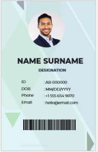 Fake ID template