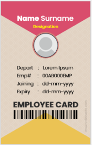 Fake ID template