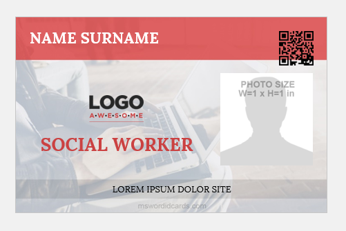 Sample social worker id badge