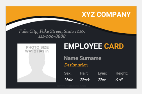 ID badge style