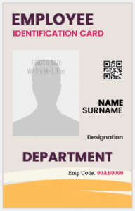 Office Employee ID Badge Template