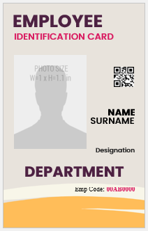 Office Employee ID Badge Template