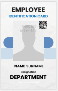 Office Employee ID Badge Template
