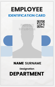 Office Employee ID Badge Template