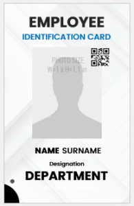 Office Employee ID Badge Template