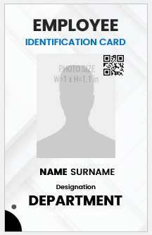 Office Employee ID Badge Template