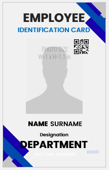 Office Employee ID Badge Template