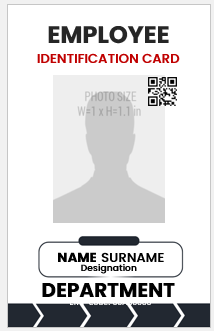 Office Employee ID Badge Template