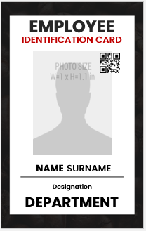 Office Employee ID Badge Template