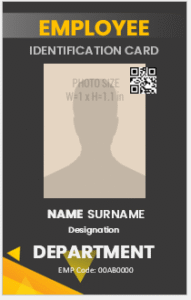 Office Employee ID Badge Template