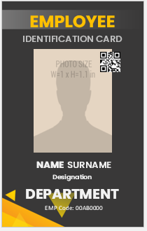 Office Employee ID Badge Template