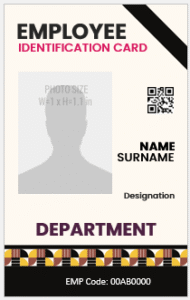 Office Employee ID Badge Template