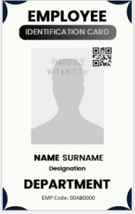 Office Employee ID Badge Template