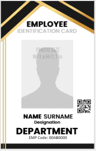 Office Employee ID Badge Template