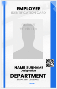 Office Employee ID Badge Template