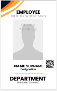 Office Employee ID Badge Template