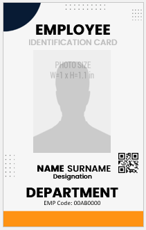 Office Employee ID Badge Template
