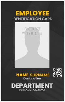 Office Employee ID Badge Template