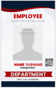 Office Employee ID Badge Template