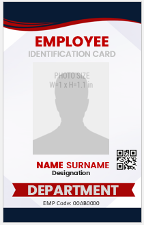 Office Employee ID Badge Template