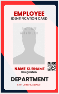Office Employee ID Badge Template