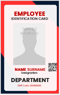 Office Employee ID Badge Template