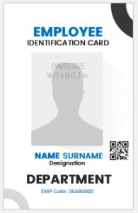 Office Employee ID Badge Template