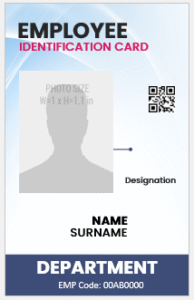 Office Employee ID Badge Template