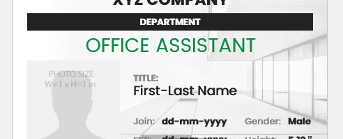 Office Assistant ID Card