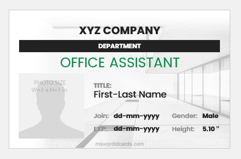 Office Assistant ID Card