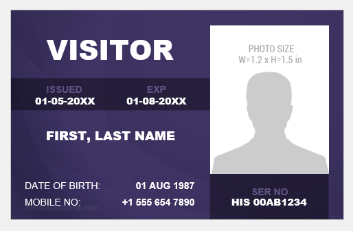 Visitor ID Card Template