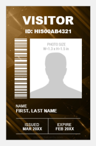 Visitor ID Badge Template